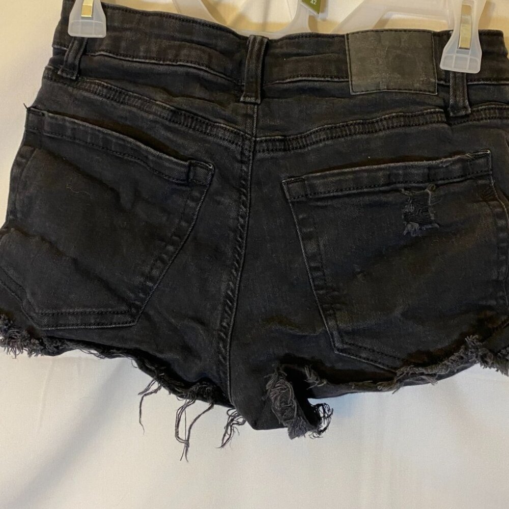 Coastal Cowgirl Soft Grunge Goth Shorts  Women’s 4 STRETCH BLACK DISTRESSED